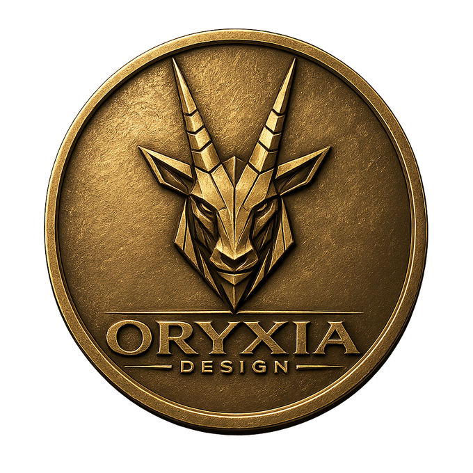 Médaille ORYXIA Design en laiton gravé